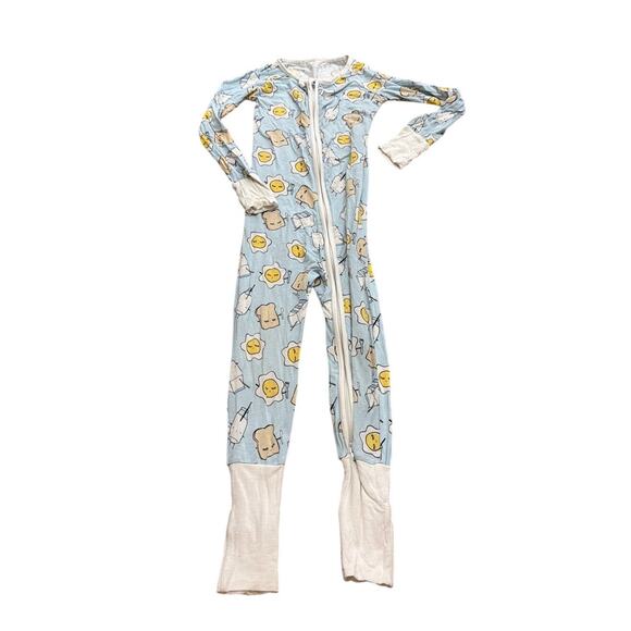 Little Sleepies Breakfast Eggs Toast Print Zippy Size 2T - Picture 2 of 5